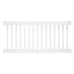 White Burlington vinyl railing stock image
