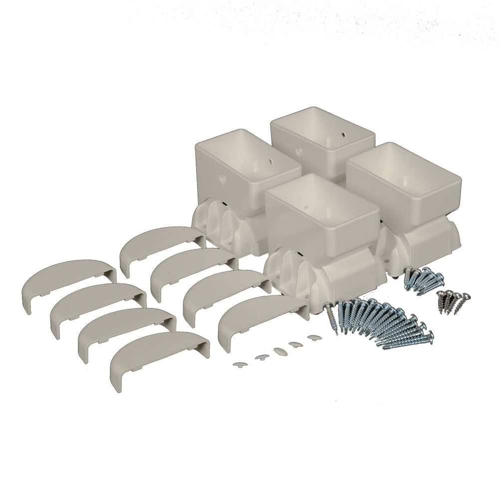 Khaki vinyl classic vertical railing bracket kit