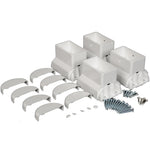 White vinyl classic horizontal railing bracket kit