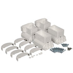 Tan vinyl T-rail horizontal railing bracket kit