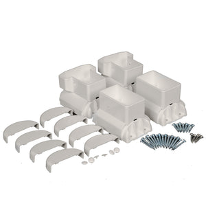 Tan vinyl T-rail horizontal railing bracket kit