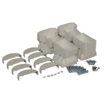 Khaki vinyl t-rail vertical railing bracket kit