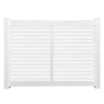 White Everglade vinyl semi-privacy fence