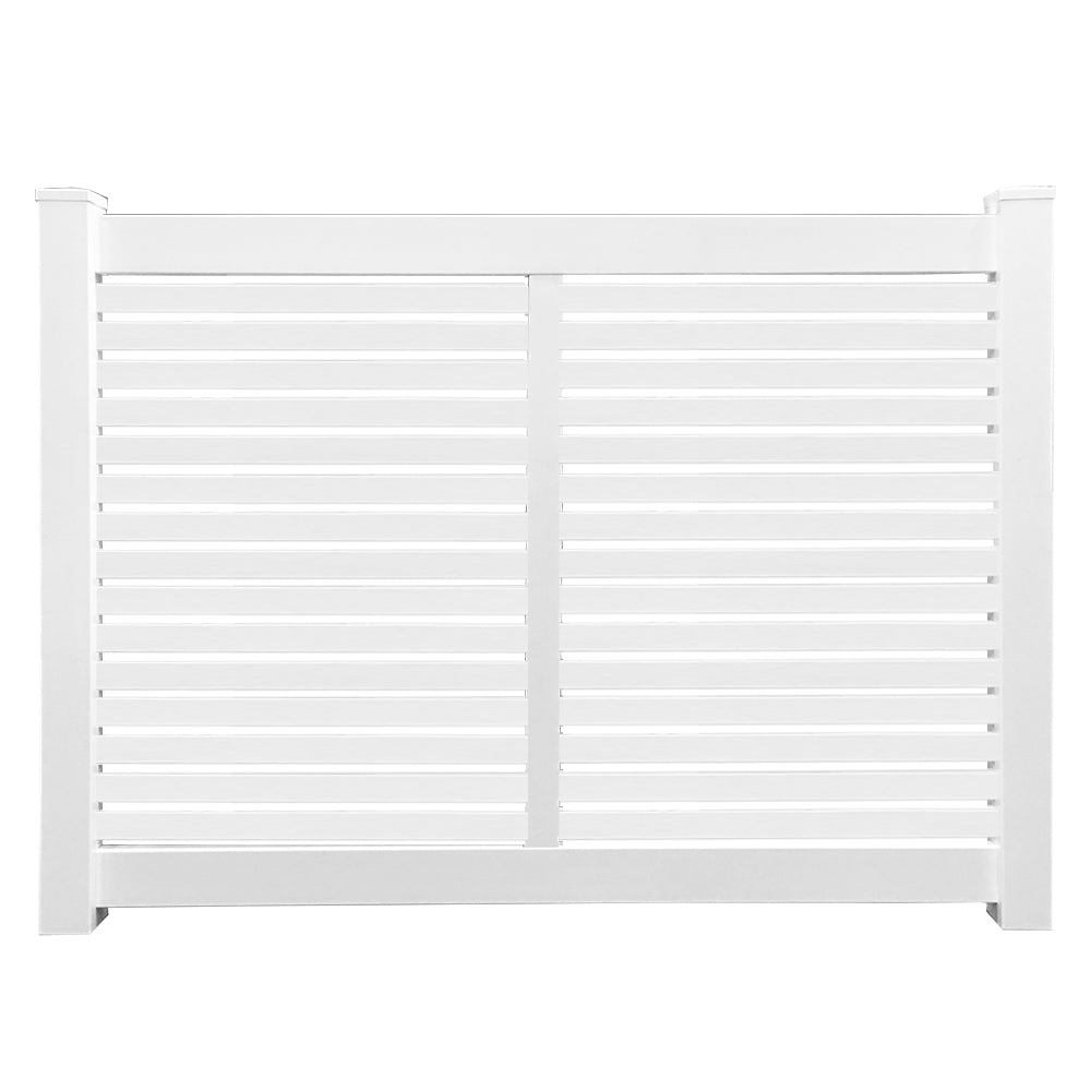 White Everglade vinyl semi-privacy fence