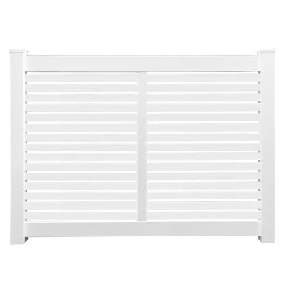 White Everglade vinyl semi-privacy fence