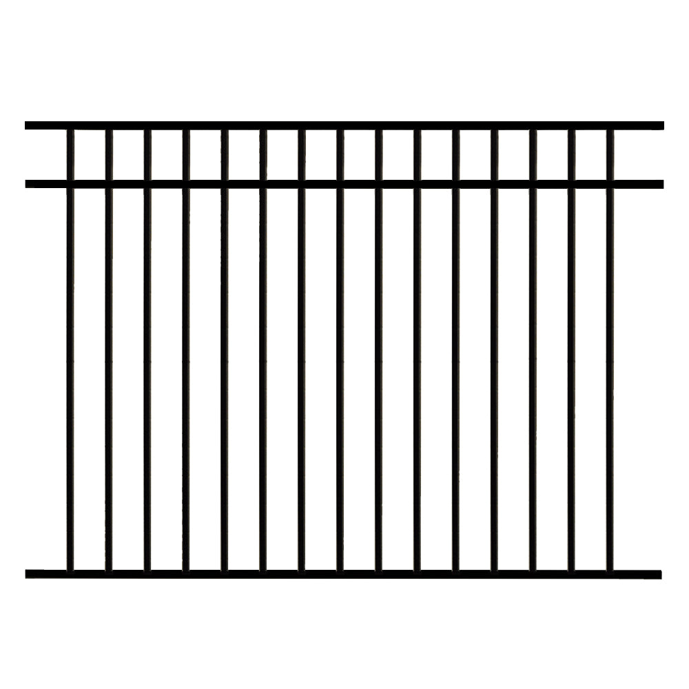Pacific aluminum fencing panel stock image