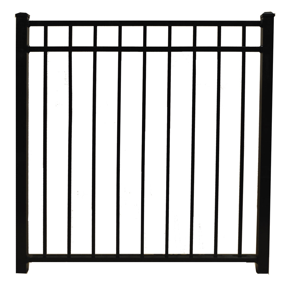 Pacific aluminum fencing gate stock image