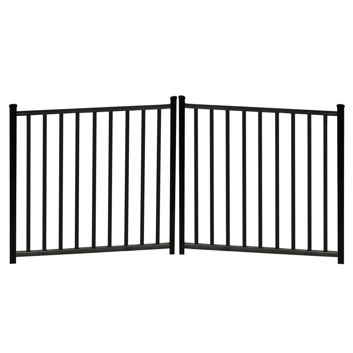Atlantic aluminum fencing double gate stock image