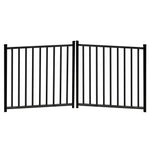 Atlantic aluminum fencing double gate stock image