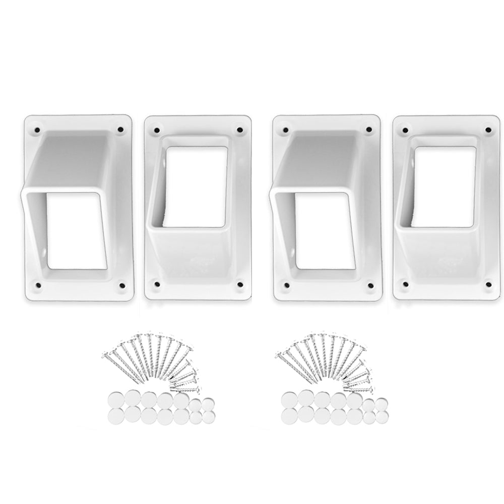 Classic White Vinyl Stair Railing bracket kit