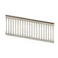Wakefield khaki vinyl deck board stair railing stock image
