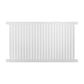 White Hanover vinyl pool fence stock image