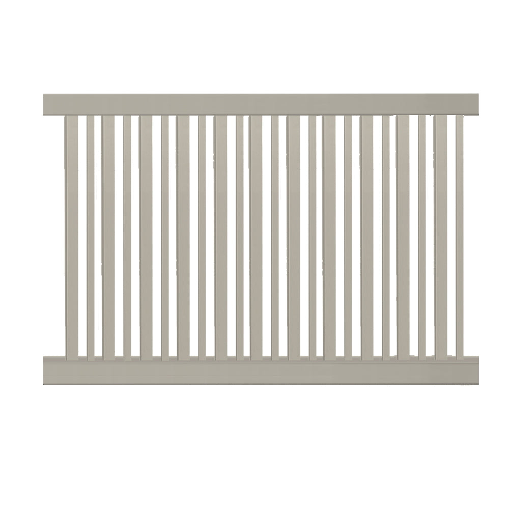 Khaki Sarasota vinyl pool fence stock image