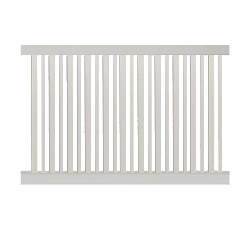 Tan Sarasota vinyl pool fence stock image