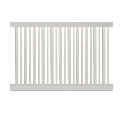 Tan Sarasota vinyl pool fence stock image