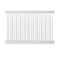 White Sarasota vinyl pool fence stock image
