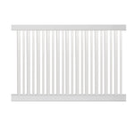 White Sarasota vinyl pool fence stock image