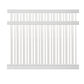 White vinyl pool fence stock image