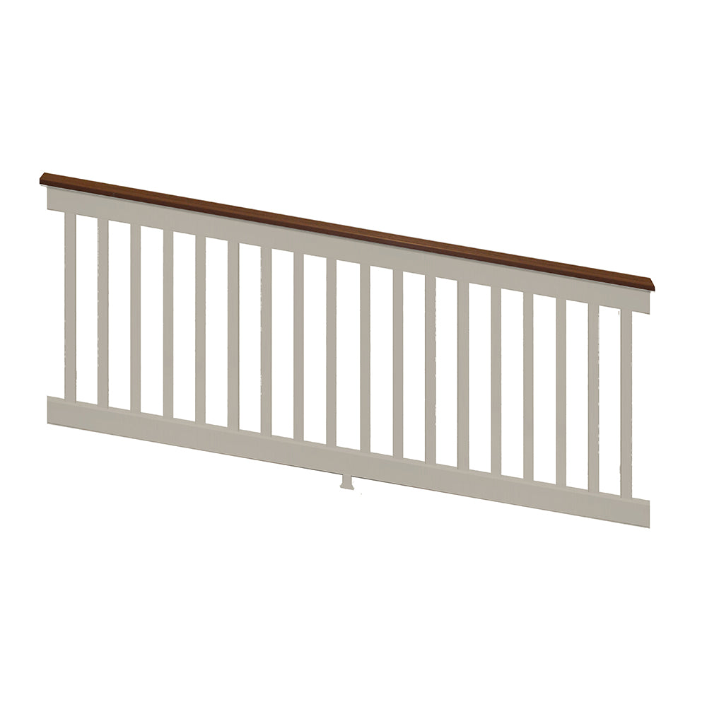 Khaki Bristol vinyl stair railing panel stock image