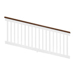 White Bristol vinyl stair railing panel stock image