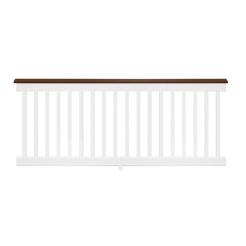 White Bristol vinyl railing panel stock image