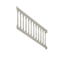 Khaki Burlington vinyl stair railing stock image