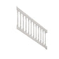 Tan Burlington vinyl stair railing stock image