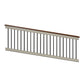 Derby khaki vinyl deck board stair railing stock image