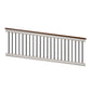 Derby tan vinyl deck board stair railing stock image