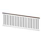 Derby white vinyl deck board stair railing stock image