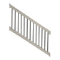 Weatherables Wiltshire khaki vinyl deck stair railing stock image