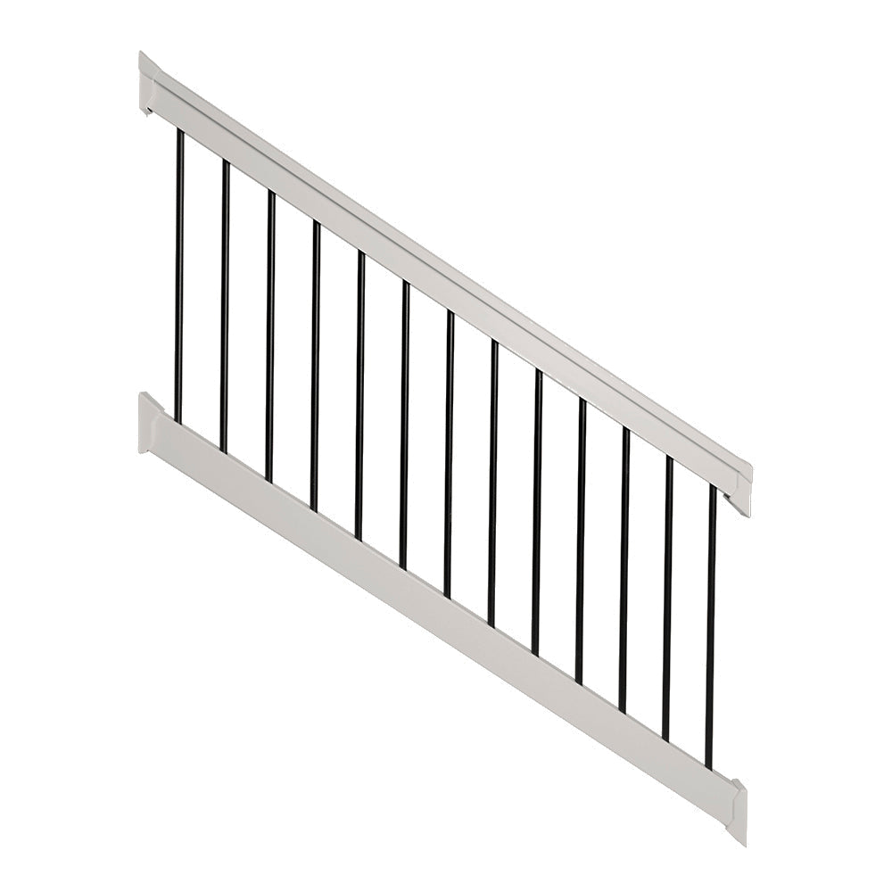 Tan Wiltshire vinyl stair railing stock image