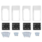 White vinyl stair railing bracket kit