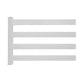 grey vinyl 4-rail horse fence stock image