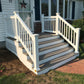 Porch with Weatherables Yorkshire white vinyl deck and stair railings