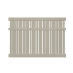 Khaki Alden vinyl semi-privacy fence stock image