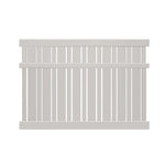 Tan Alden vinyl semi-privacy fence stock image