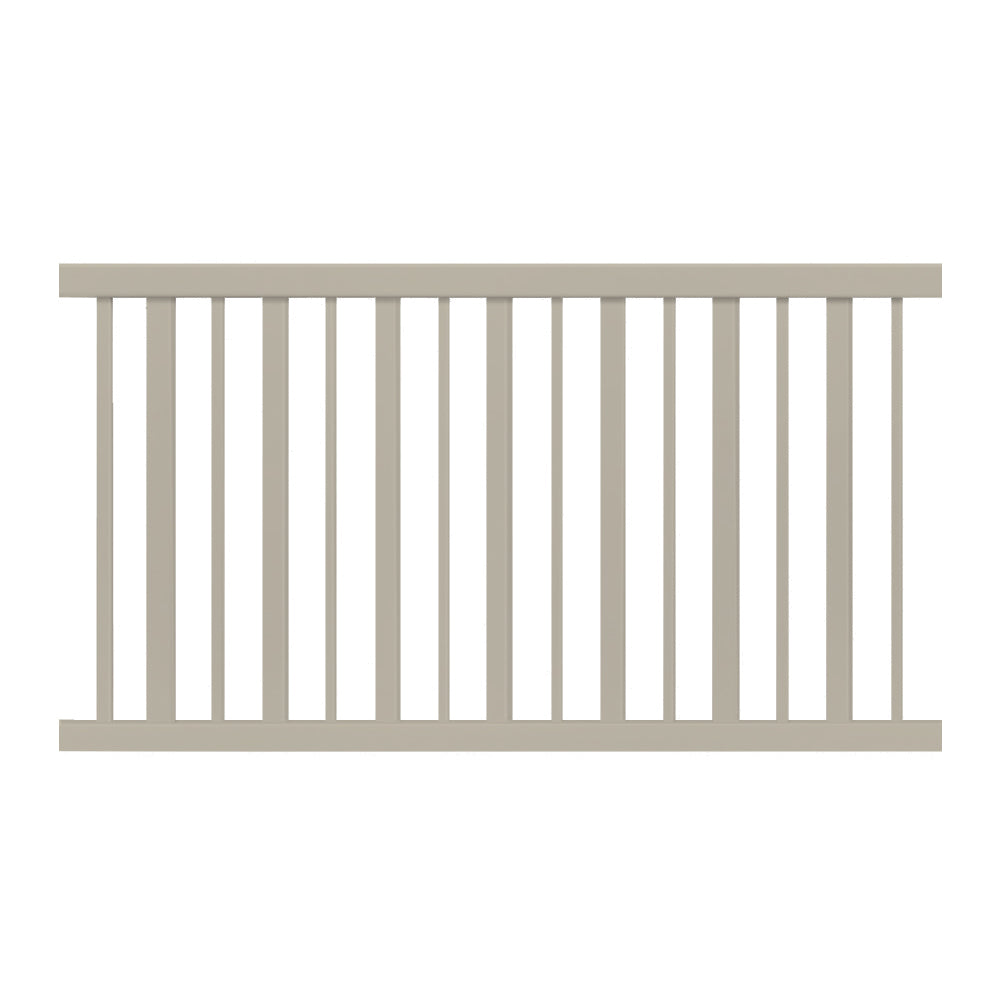 Khaki Atlantis vinyl pool fence stock image