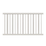 Tan Atlantis vinyl pool fence stock image