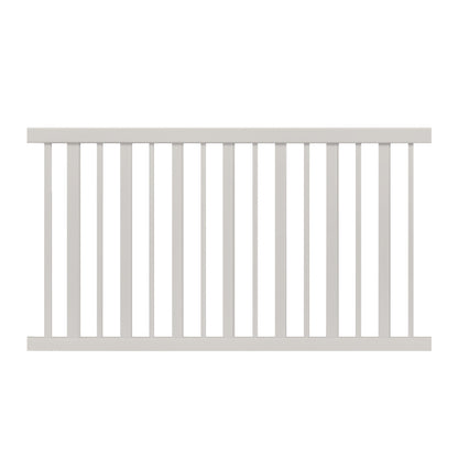 Tan Atlantis vinyl pool fence stock image