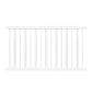 White Atlantis vinyl pool fence stock image