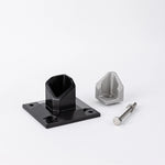 Aluminum Fencing and railing metal floor flange stock image