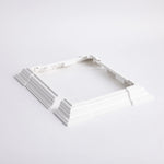 4 piece white vinyl post skirt stock image