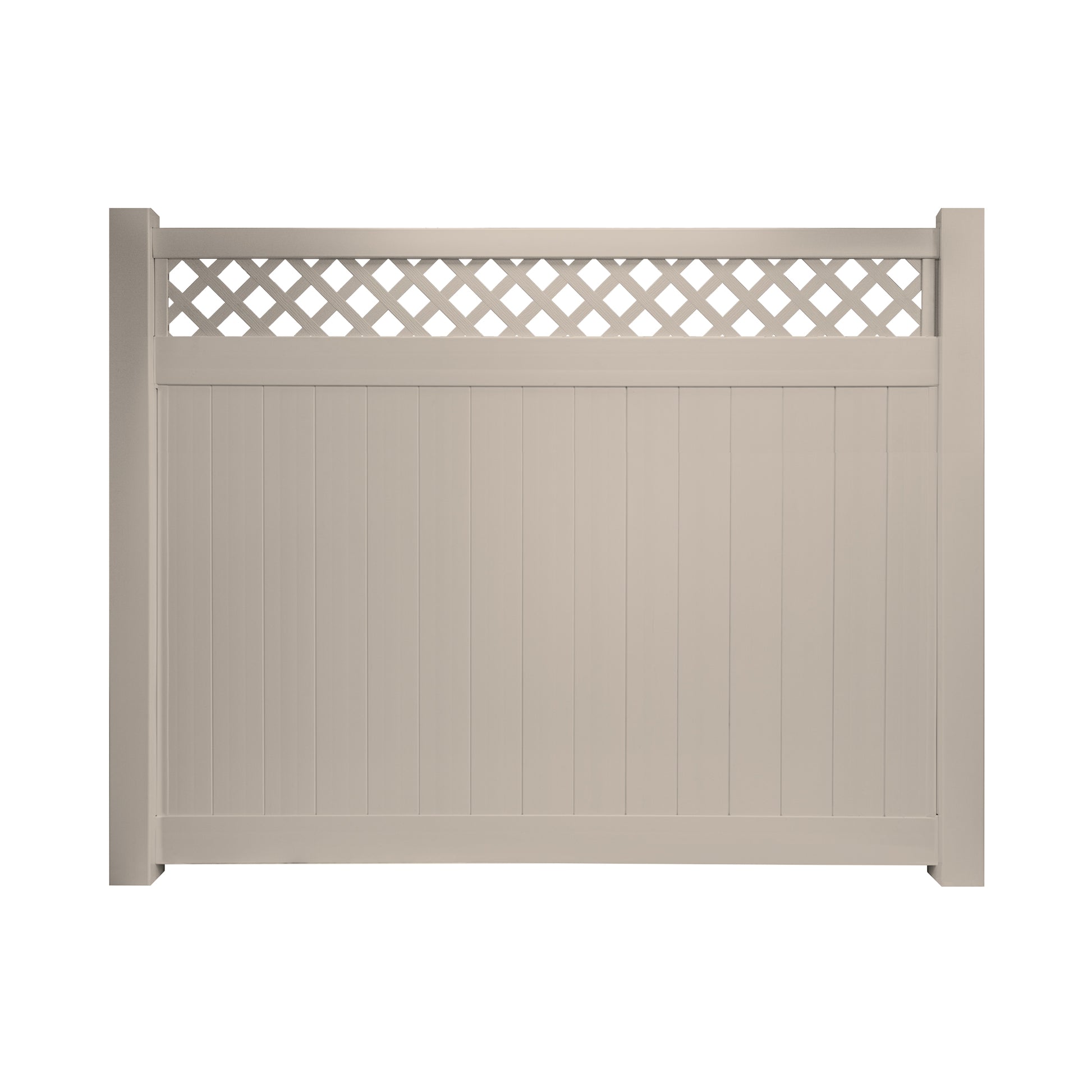 tan vinyl privacy fencing panel