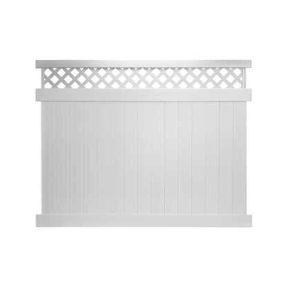 white vinyl privacy fencing panel