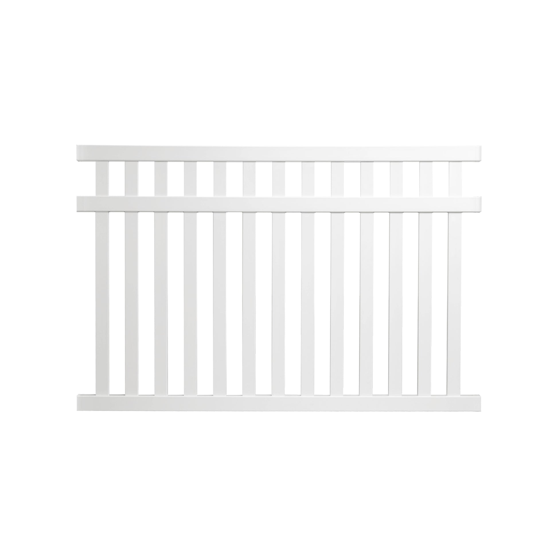 white vinyl pool fence panel