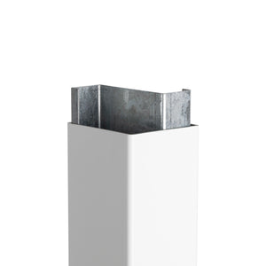 5x5 Galvanized steel post insert stock image