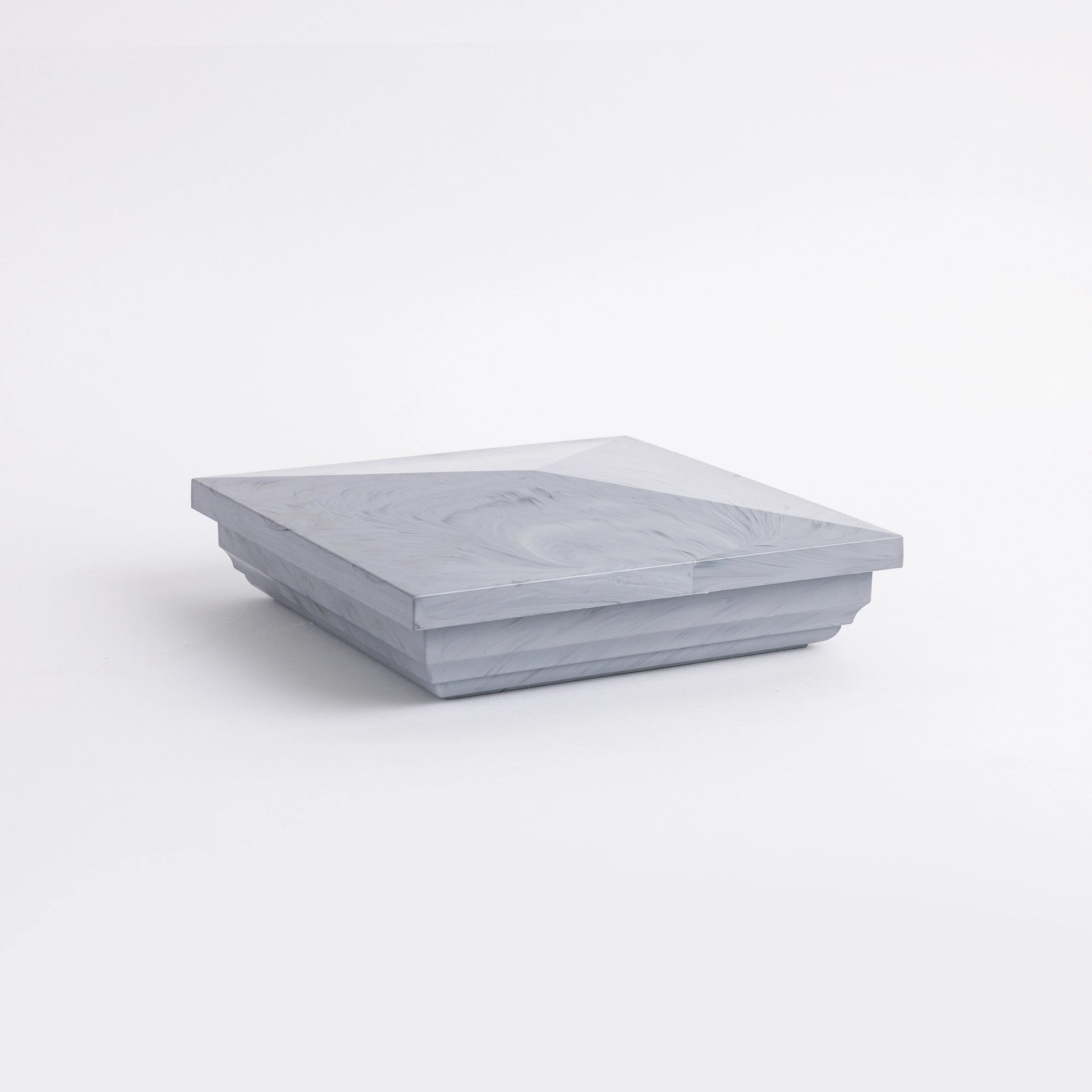 coastal grey woodgrain new england post cap stock image