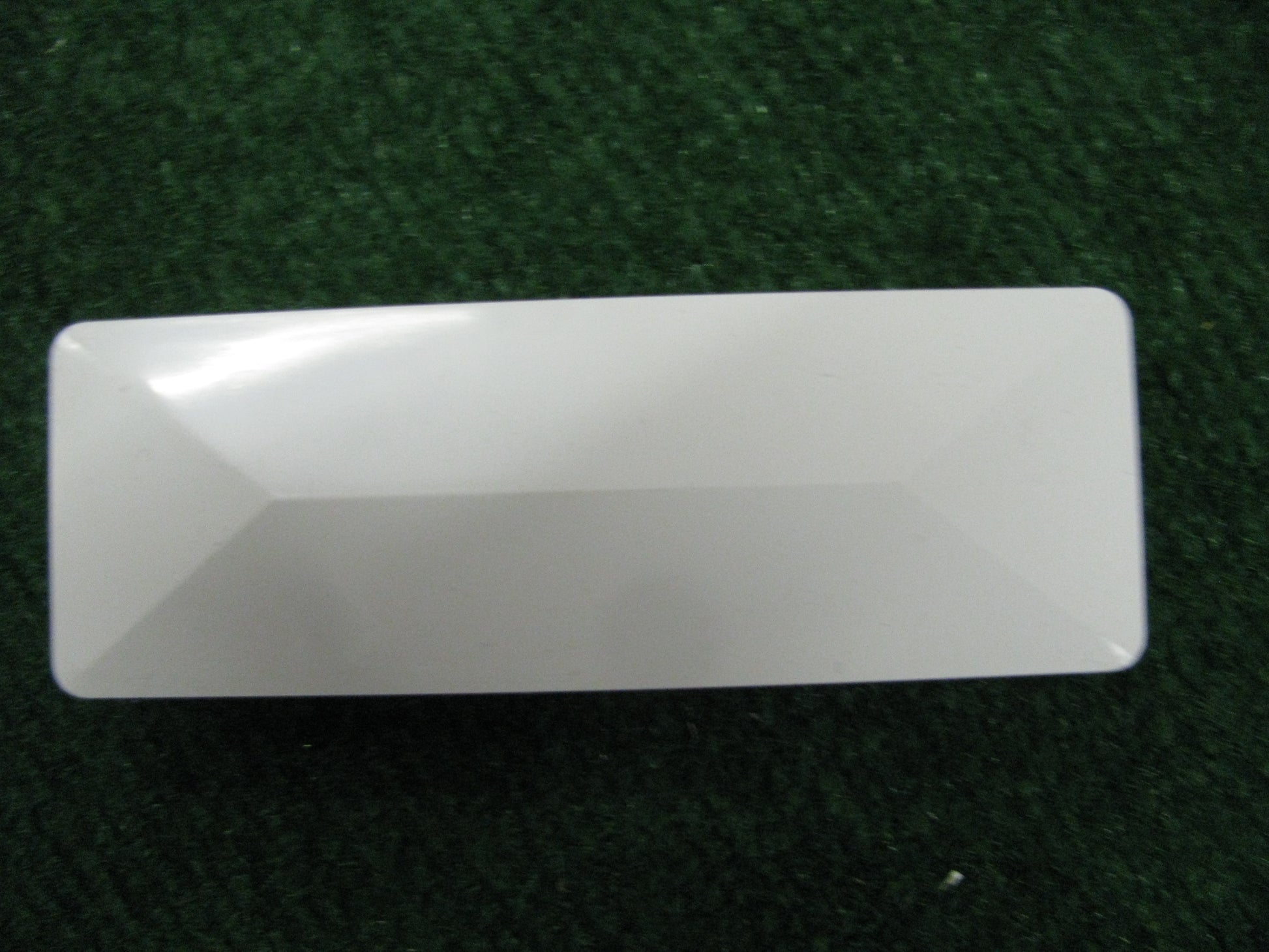 white vinyl external rail end cap stock image