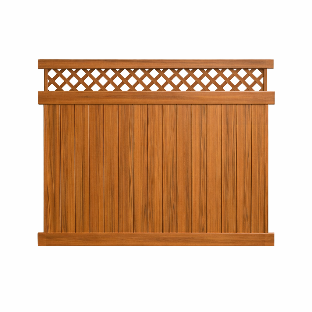 cedar woodgrain vinyl privacy panel